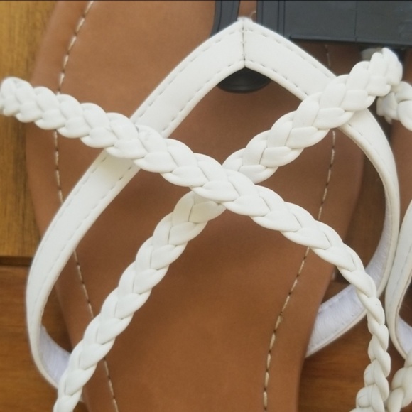 NWT White Strappy Sandals - Picture 2 of 5